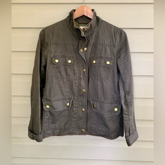 J. Crew Jackets & Blazers - J. Crew cotton Twill Field Jacket army dark green casual utility women’s size M